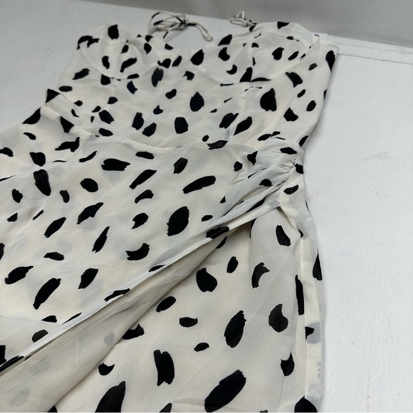 Reformation journey Elegant Black and White Polka Dot Dress size 10 - Picture 12 of 12